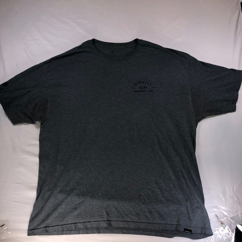 ONeill Surf Supply Co Graphic T-Shirt Mens 2XL Grey Blue Modern Fit Short Sleeve